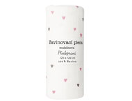 Prem International Wrap Diaper 120 × 120 cm Purple Hearts (Pack of 1) - Cloth Nappies