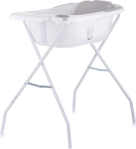Chipolino Bathtub with mat and stand Vela 87 cm Grey - Baby Bathtub - Main image