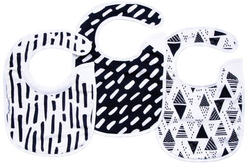 Tiny Twinkle Kaffle set 3 pcs Black & White - Bib - Main image