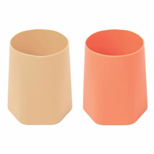 Tiny Twinkle Training Cup 2 pcs Sand/Coral - Baby cup - Main image