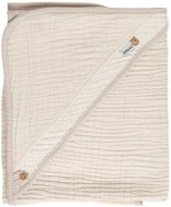 Bébé-jou Mušelínový ručník s kapucí Pure Cotton Sand - Children's Bath Towel