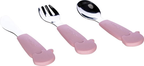 FreeON Stainless steel cutlery set pink - Children's Cutlery - Main image