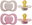 b.box Natural Rubber Soothers 0-6m 2 pcs berry/blush