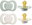 b.box Natural Rubber Soothers 0-6m 2 pcs sage/vanilla