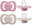 b.box Silicone Soothers 0-6m 2 pcs berry/blush