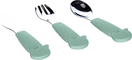 FreeON Stainless steel cutlery set green - Children's Cutlery - Main image