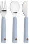 Lässig Cutlery with Silicone Handle Happy Rascals Smile sky blue 3 ks - Children's Cutlery