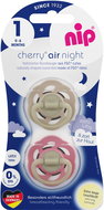Nip Cherry air night soother 0-6m, brown/red, 2 pcs - Baby Pacifier