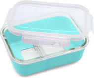 Melii Glass lunch container with silicone sleeve blue - Lunch Box
