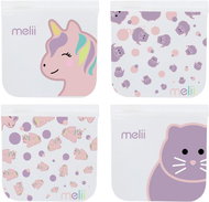 Melii Reusable snack bags 4 pcs Cat and Unicorn - Lunch Bag