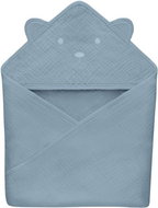 Lionelo Muslin Hooded Towel Grey Sky - Children's Bath Towel
