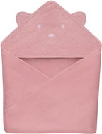 Lionelo Muslin Hooded Towel Pink Baby - Children's Bath Towel