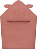 Dětská osuška Lionelo Muslin Hooded Towel Red Coral - Dětská osuška
