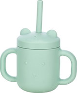 FreeON Silicone cup with ears green 175ml - Drinking Cup