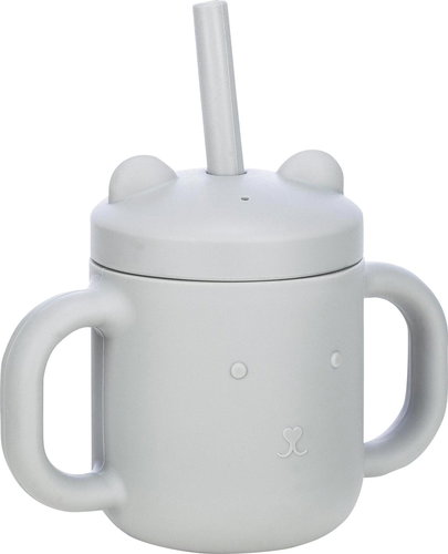 FreeON Silicone cup with ears grey 175ml - Drinking Cup - Main image