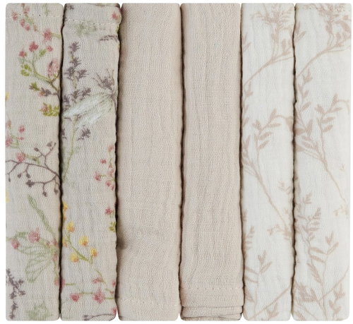 KikkaBoo Pleny 30 × 30 cm Secret Garden Beige - Cloth Nappies - Main image