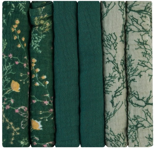 KikkaBoo Pleny 30 × 30 cm Secret Garden Green - Cloth Nappies - Main image