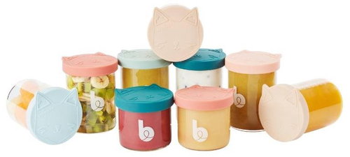 Babymoov skleněné misky s víčky Isy Bowls 6 × 250 ml a 3 × 120 ml - Lunch Box - Main image
