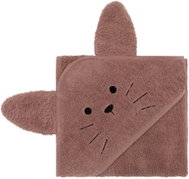 Fillikid Hooded Towel Animal Rabbit Pink 75 × 75cm - Children's Bath Towel