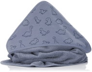 Fillikid Hooded Towel Dino Blue 75 × 75cm - Children's Bath Towel