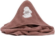 Fillikid Hooded Towel Rabbit Pink 75 × 75cm - Children's Bath Towel
