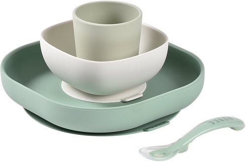 Beaba 4-Piece Set Sage Green / Misty Green - Children's Dining Set - Main image