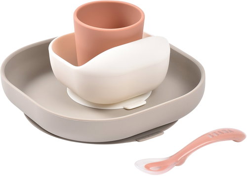 Beaba 4-Piece Set Terracotta / Gazelle - Children's Dining Set - Main image