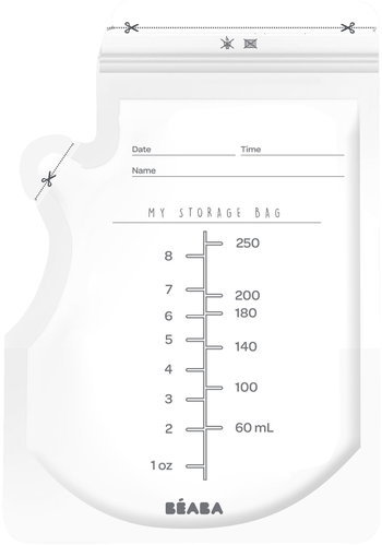 Beaba Breast Milk Storage Bags 250ml 50pcs - Breastmilk Storage Bags - Main image