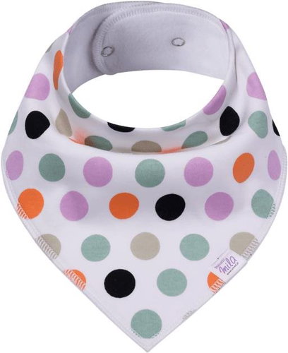 Simed Cotton bib with impermeable PUL layer - Dots - Bib - Main image