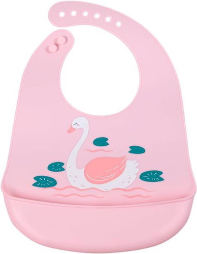 Simed Silicone bib with pocket - Swan - Bib - Main image