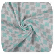 Xkko Bambusová osuška 90×100, Scandinavian Baby Mint Cross - Children's Bath Towel