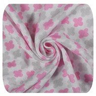 Xkko Bambusová osuška 90×100, Scandinavian Baby Pink Cross - Children's Bath Towel