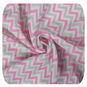 Xkko Bambusz fürdőlepedő, 90×100, Scandinavian Baby Pink Chevron - Gyerek fürdőlepedő