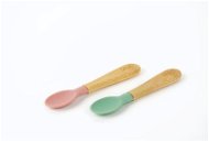 Citron Sada bambusových lžiček - zelená / růžová - Baby Spoon