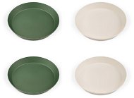 Citrón Súprava tanierikov z bio materiálu, zelená/krémová - Detský tanier