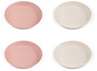 Citron tányérkészlet bio anyagból, rózsaszín/krémszínű - Gyerek tányér
