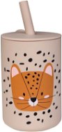 Tryco Pohárek s brčkem - Leopard Sand - Baby cup