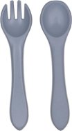 Tryco Silikonová lžička & vidlička - Dusty Blue - Children's Cutlery