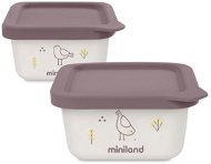 Miniland Misky na jídlo hermetické Natur ptáček 2 ks - Food Container Set
