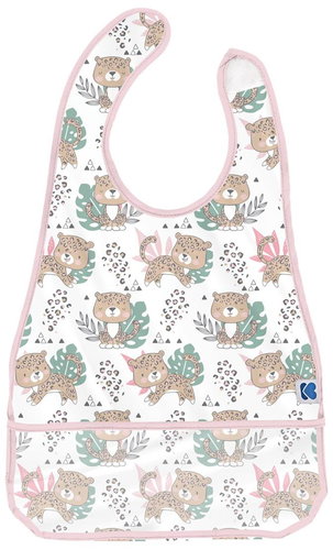 KikkaBoo Bib with pocket Savanna Pattern Pink - Bib - Main image