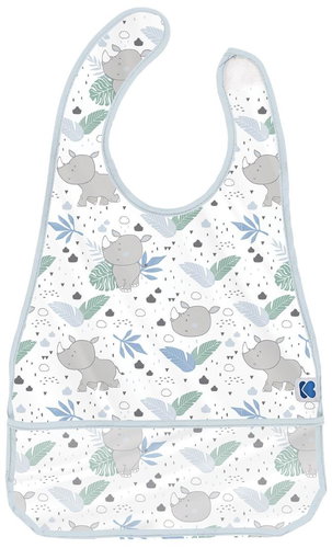 KikkaBoo Bib with pocket Savanna Pattern Blue - Bib - Main image
