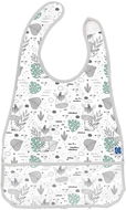 KikkaBoo Bryndák s kapsou Savanna Pattern Grey - Bib