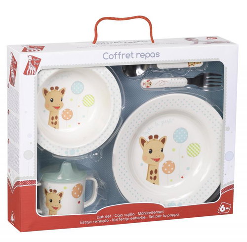 Vulli Jídelní set žirafa Sophie s motivem balónků 5 ks - Children's Dining Set - Main image