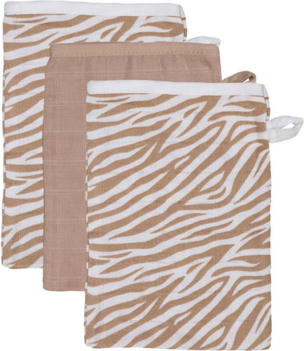 Tryco Blush & Blossom Muslin Zebra washcloth - Washcloth - Main image
