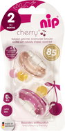 Nip Cherry rubber teat Red/Pink 6m+, 2pcs - Baby Pacifier