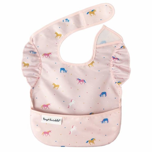 Tiny Twinkle Bib with Ruffles Unicorn Confetti - Bib - Main image