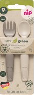 Nip Green Line příbor Grey/Brown - Children's Cutlery