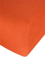 4sleep froté prostěradlo s gumičkou, 60 × 120 - 44 Stř. oranžová - Prostěradlo