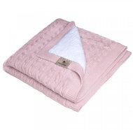 Maceshka winter cotton knitted braid, Pink - Blanket