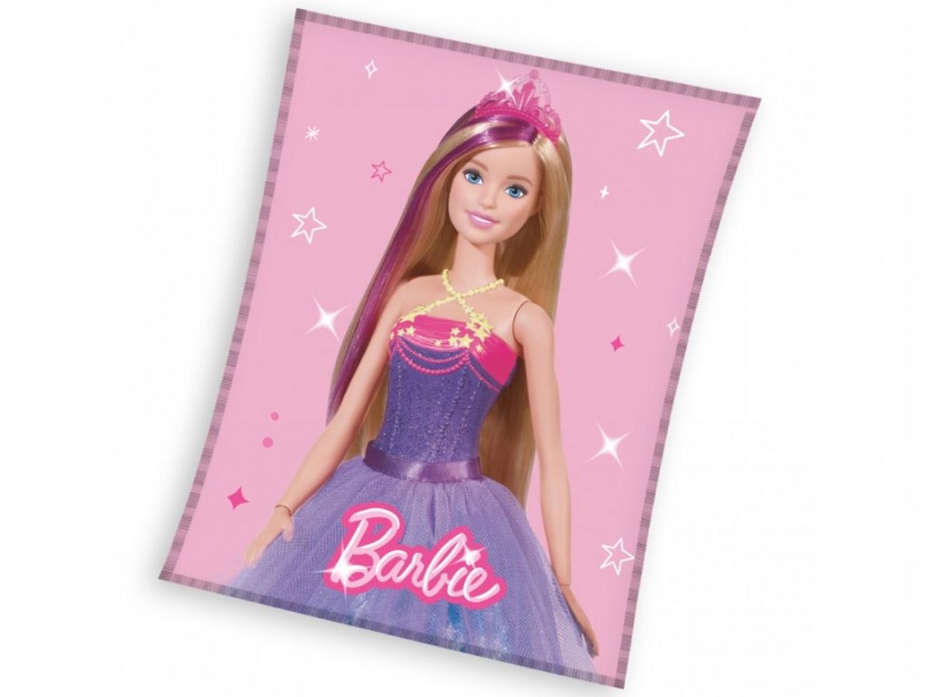 Carbotex baba gyapjútakaró Barbie hercegnő 150×200 cm